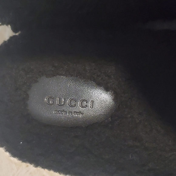 Authentic Gucci Interlocking G Eileen Teddy Shearling Slides SZ 10 - Picture 12 of 16